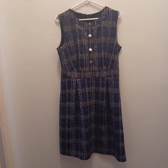 Enfocus Studio | Dresses | En Focus Studio Dress 2 Navy Blue Goldgreen Purplegold Buttons Used | Poshmark Enfocus Studio | Dresses | En Focus Studio Dress 2 Navy Blue Goldgreen Purplegold Buttons Used | Poshmark